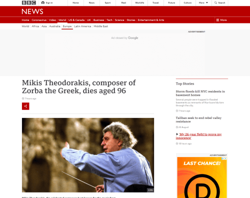 Mikis Theodorakis, composer of Zorba the Greek, dies aged 96 - BBC Ne_ - www.bbc.com